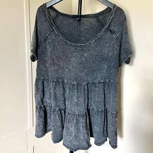 Torrid Babydoll Top Acid Wash Flowy Size 0 (L)